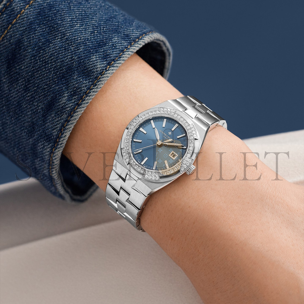 vacheron Co*sta*t*n overseas quartz 33 mm steel watch 1225v/200a-b590